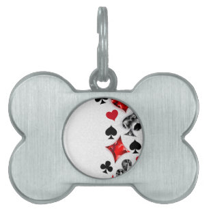 Poker Player Gambler Playing Card Suits Las Vegas Pet ID Tag