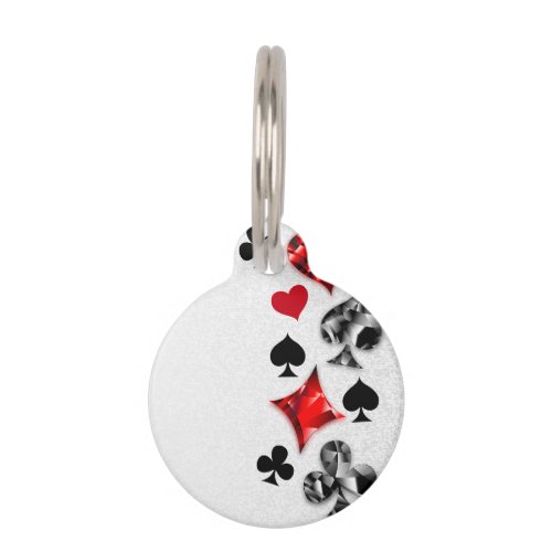 Poker Player Gambler Playing Card Suits Las Vegas Pet ID Tag