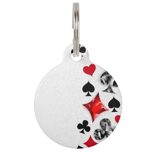 Poker Player Gambler Playing Card Suits Las Vegas Pet ID Tag