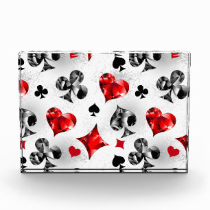 Poker Player Gambler Playing Card Suits Las Vegas Photo Block
