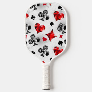 Poker Player Gambler Playing Card Suits Las Vegas Pickleball Paddle