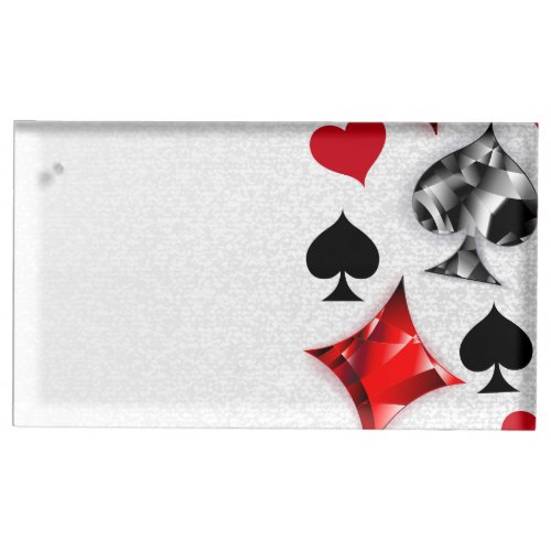 Poker Player Gambler Playing Card Suits Las Vegas Place Card Holder