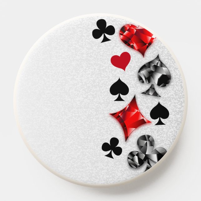 Poker Player Gambler Playing Card Suits Las Vegas PopSocket (Popsocket)