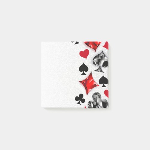 Poker Player Gambler Playing Card Suits Las Vegas Post_it Notes