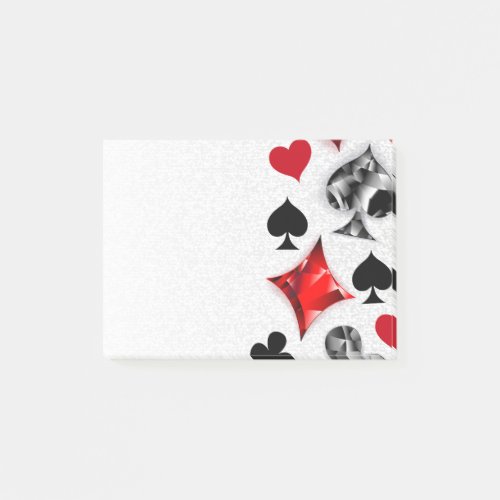 Poker Player Gambler Playing Card Suits Las Vegas Post_it Notes