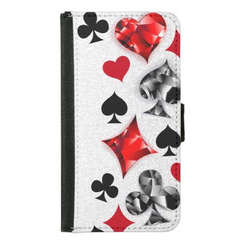 Poker Player Gambler Playing Card Suits Las Vegas Samsung Galaxy S5 Wallet Case
