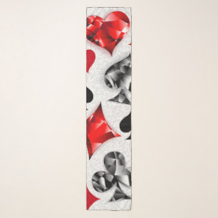 Poker Player Gambler Playing Card Suits Las Vegas Scarf