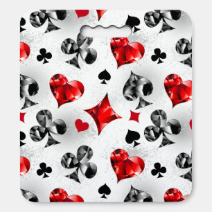 Poker Player Gambler Playing Card Suits Las Vegas Seat Cushion