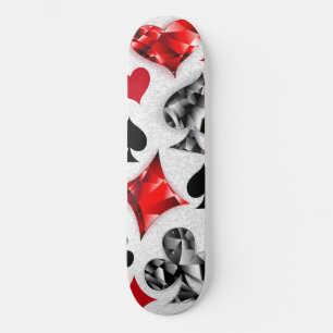 Poker Player Gambler Playing Card Suits Las Vegas Skateboard