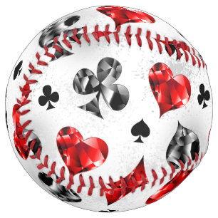 Poker Player Gambler Playing Card Suits Las Vegas Softball