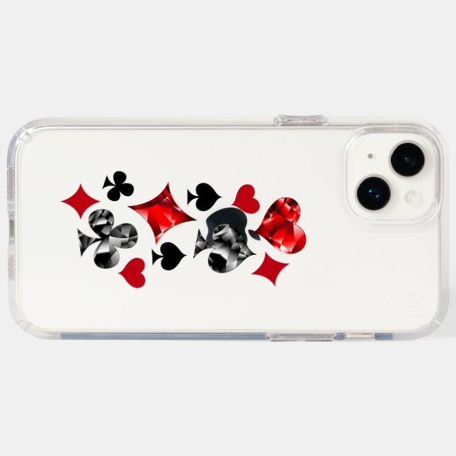 Poker Player Gambler Playing Card Suits Las Vegas Speck iPhone Case (Horz)