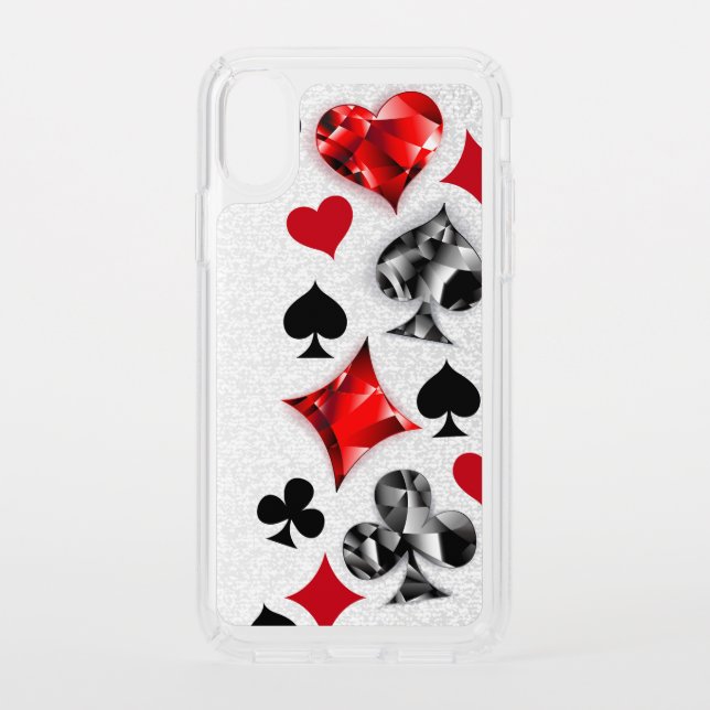 Poker Player Gambler Playing Card Suits Las Vegas Speck iPhone XS Case (Front)
