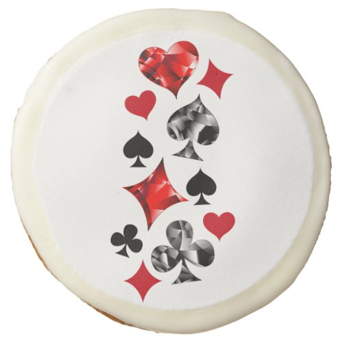 Poker Player Gambler Playing Card Suits Las Vegas Sugar Cookie