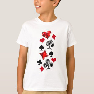 Poker Player Gambler Playing Card Suits Las Vegas T-Shirt