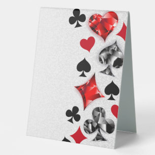 Poker Player Gambler Playing Card Suits Las Vegas Table Tent
