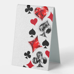 Poker Player Gambler Playing Card Suits Las Vegas Table Tent