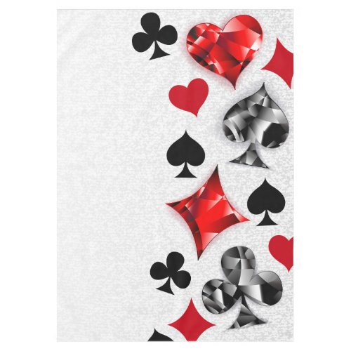 Poker Player Gambler Playing Card Suits Las Vegas Tablecloth