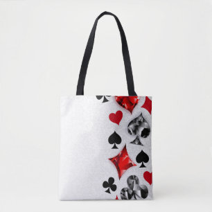 Poker Player Gambler Playing Card Suits Las Vegas Tote Bag