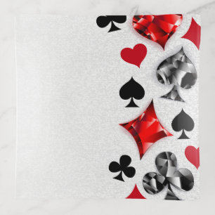 Poker Player Gambler Playing Card Suits Las Vegas Trinket Tray