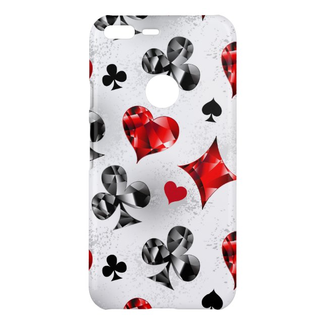 Poker Player Gambler Playing Card Suits Las Vegas Uncommon Google Pixel XL Case (Back)