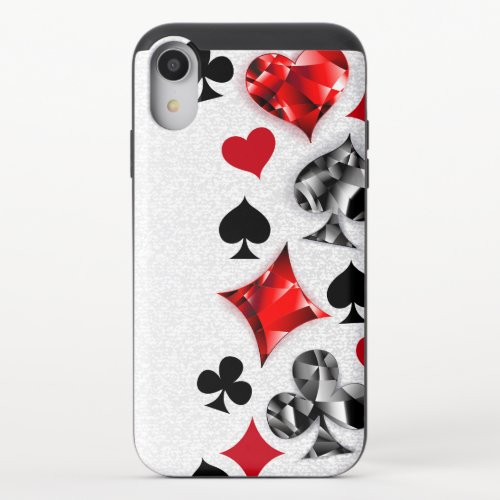 Poker Player Gambler Playing Card Suits Las Vegas iPhone XR Slider Case