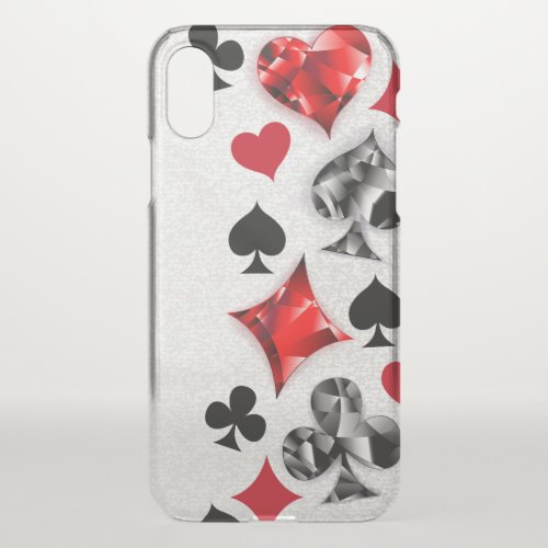 Poker Player Gambler Playing Card Suits Las Vegas iPhone XS Case