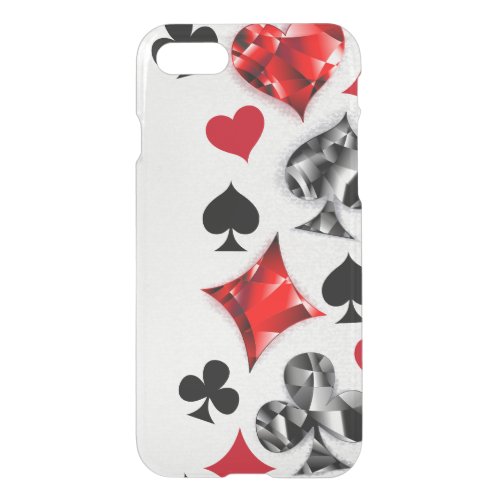Poker Player Gambler Playing Card Suits Las Vegas iPhone SE87 Case