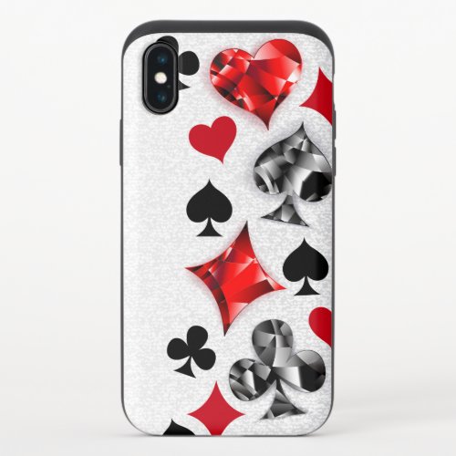 Poker Player Gambler Playing Card Suits Las Vegas iPhone X Slider Case