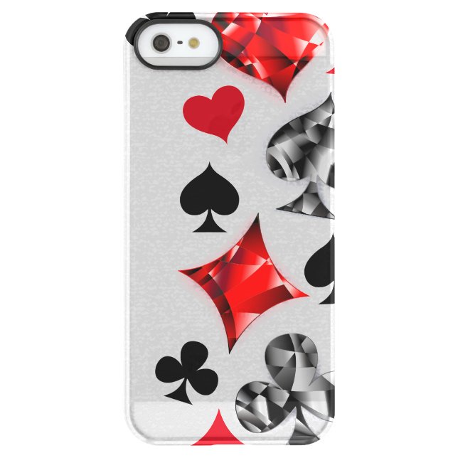 Poker Player Gambler Playing Card Suits Las Vegas Uncommon iPhone Case (Back)