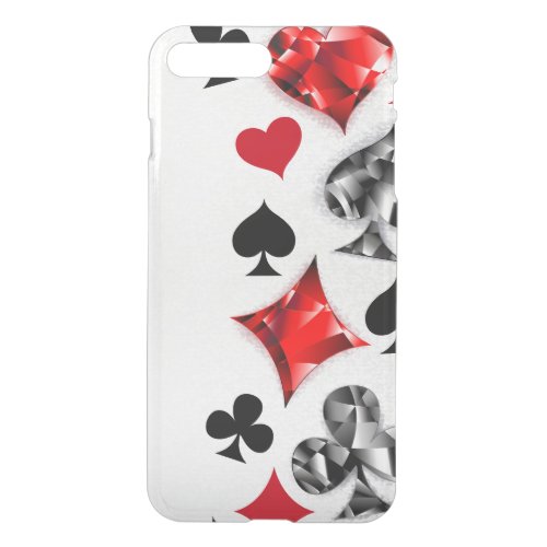 Poker Player Gambler Playing Card Suits Las Vegas iPhone 8 Plus7 Plus Case