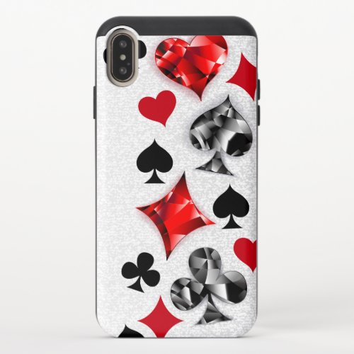Poker Player Gambler Playing Card Suits Las Vegas iPhone XS Max Slider Case