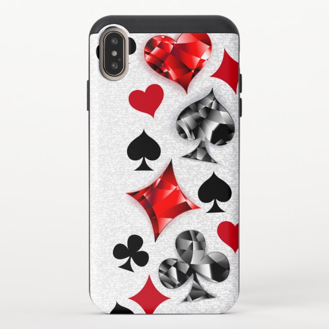 Poker Player Gambler Playing Card Suits Las Vegas Uncommon iPhone Case (Back)