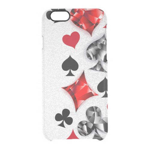 Poker Player Gambler Playing Card Suits Las Vegas Clear iPhone 66S Case