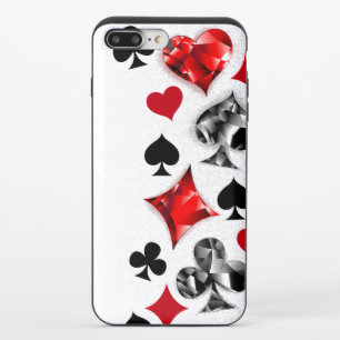 Poker Player Gambler Playing Card Suits Las Vegas iPhone 8/7 Plus Slider Case