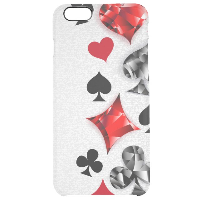 Poker Player Gambler Playing Card Suits Las Vegas Uncommon iPhone Case (Back)