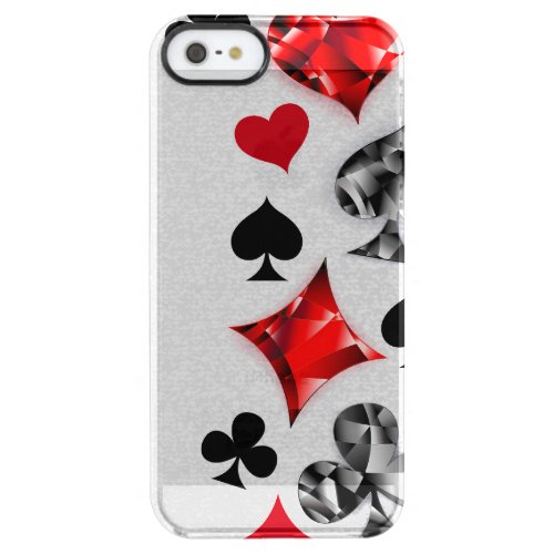 Poker Player Gambler Playing Card Suits Las Vegas Clear iPhone SE55s Case