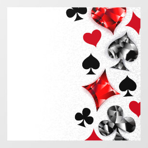 Poker Player Gambler Playing Card Suits Las Vegas Wall Decal