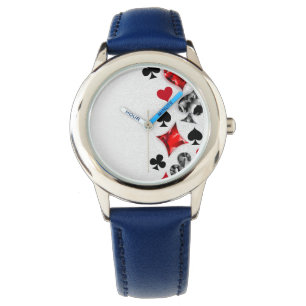 Poker Player Gambler Playing Card Suits Las Vegas Watch