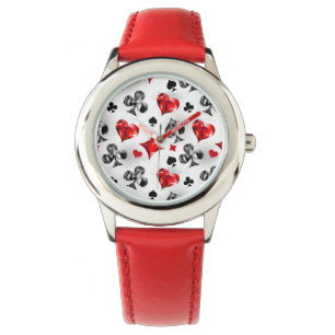Poker Player Gambler Playing Card Suits Las Vegas Watch