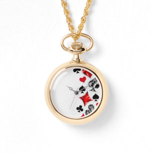 Poker Player Gambler Playing Card Suits Las Vegas Watch