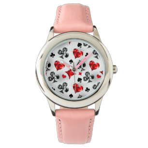 Poker Player Gambler Playing Card Suits Las Vegas Watch