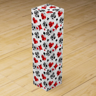 Poker Player Gambler Playing Card Suits Las Vegas Wine Box