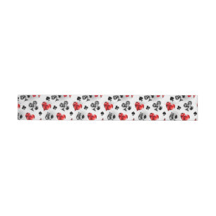 Poker Player Gambler Playing Card Suits Las Vegas Wrap Around Address Label