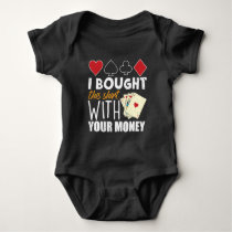Poker Player Joke Casino Gambler Jackpot Baby Bodysuit