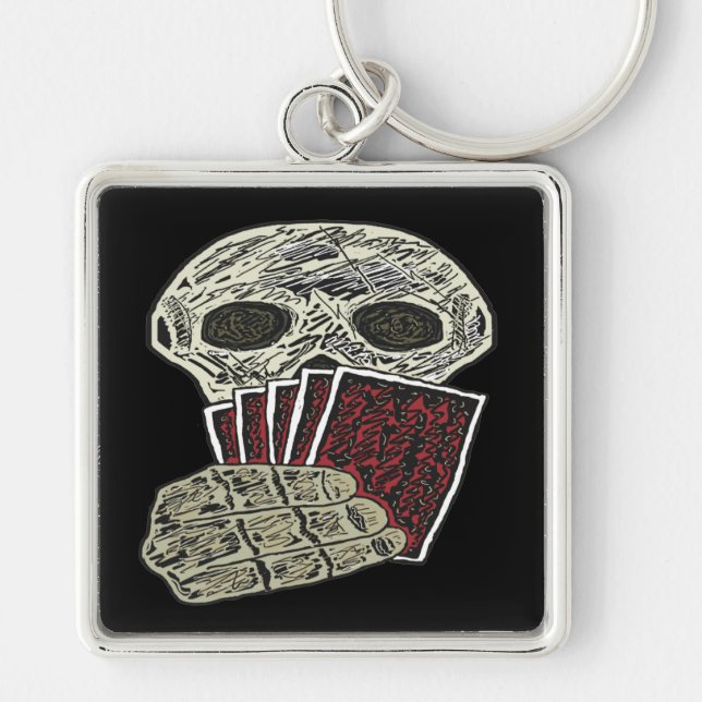 Poker Player Keychain (Front)