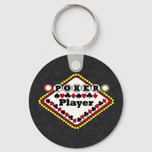 Poker Player Keychain