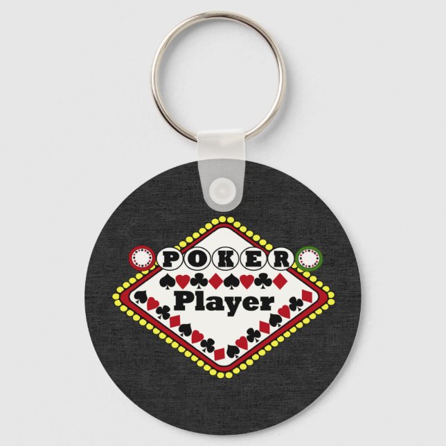 Poker Player Keychain (Front)