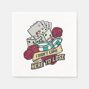 Poker Player Lose Casino Gambling Cards Gambler Gi Napkins