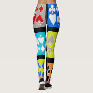 Poker player Stylized Cards Cool Leggings