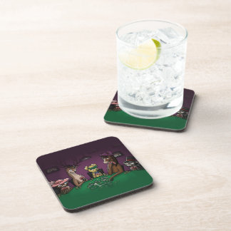 Poker Playing Animals Beverage Coaster